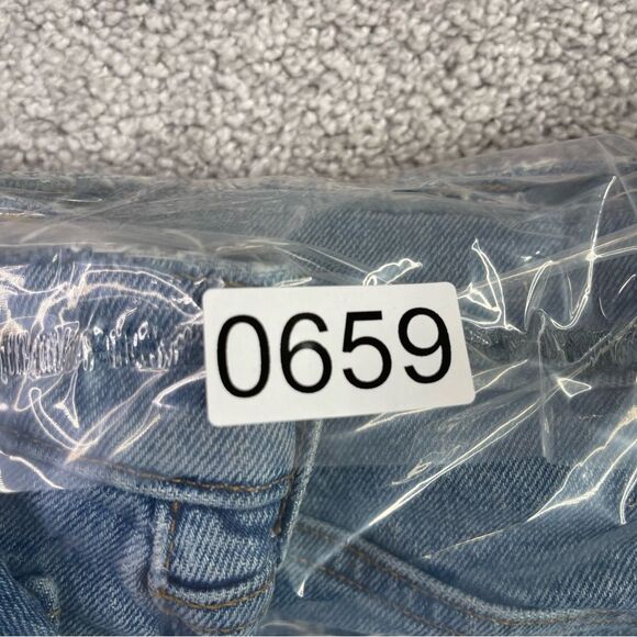 Abercrombie & Fitch Mom Shorts Women’s 20 Blue Cut Off High Rise Distressed - Picture 8 of 8